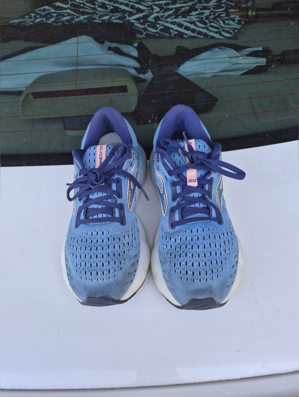 Brooks Women's Light Blue and Purple Glycerin Running Shoe - Picture 6 of 11